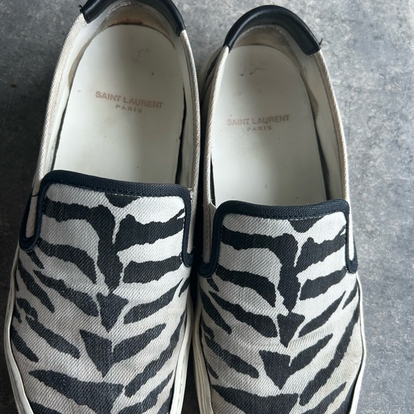 Saint Laurent white tiger slip-ons size 40 - Picture 5 of 6